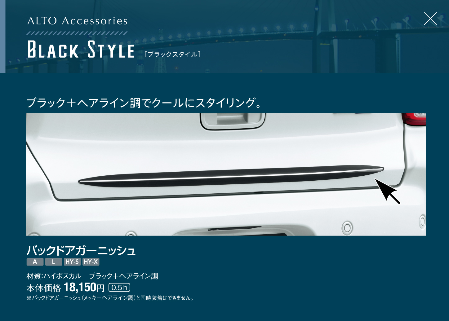 バックドアガーニッシュ