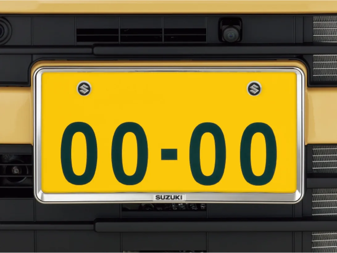 ナンバープレートリム＆ナンバープレートロックボルトセット（ロゴ入り）