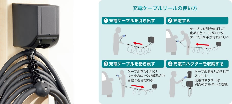 充電ケーブルリール