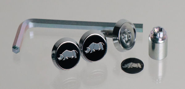 ナンバープレートロックボルト(ロゴ入り)