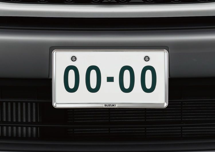 ナンバープレートリム＆ナンバープレートロックボルトセット（ロゴ入り）