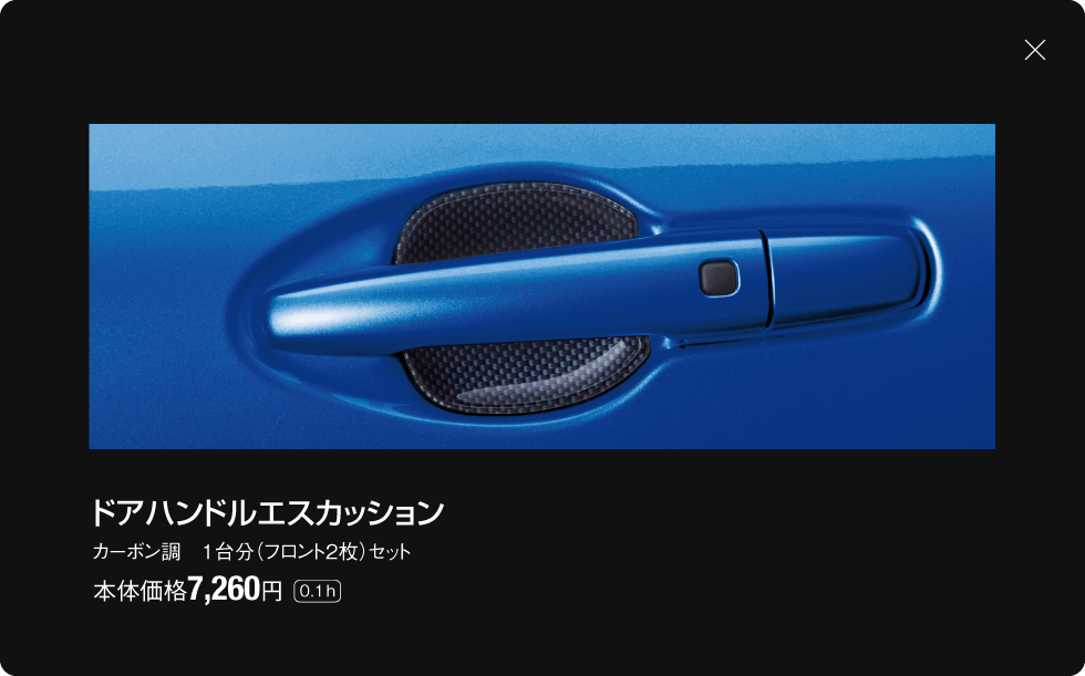 ドアハンドルエスカッション