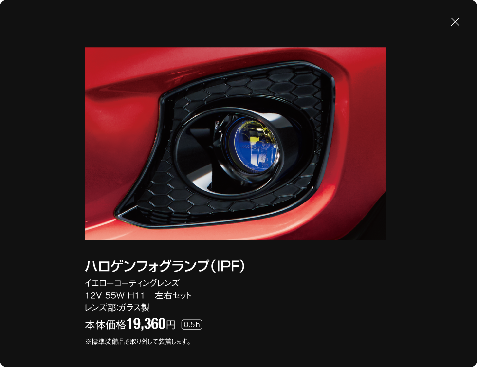 ハロゲンフォグランプ（IPF）