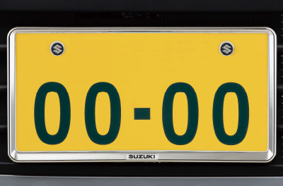 ナンバープレートリム&ナンバープレートロックボルトセット（ロゴ入り）