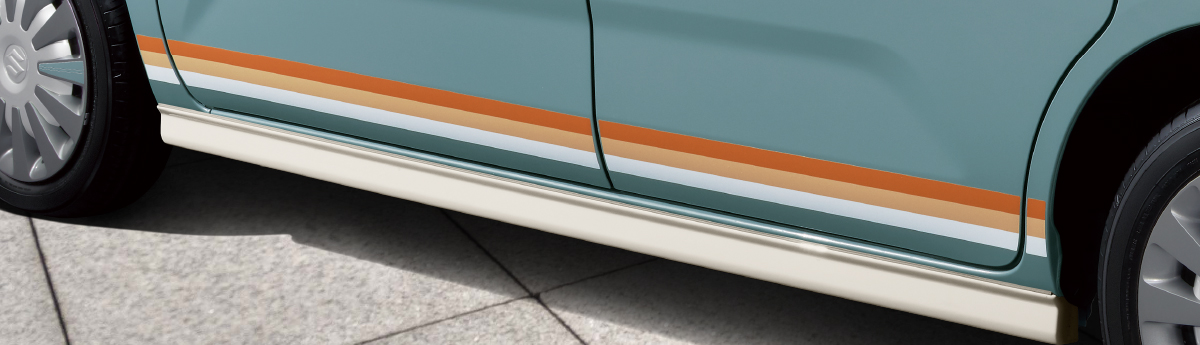 サイドデカール、サイドアンダーガーニッシュ、ホイールアクセント