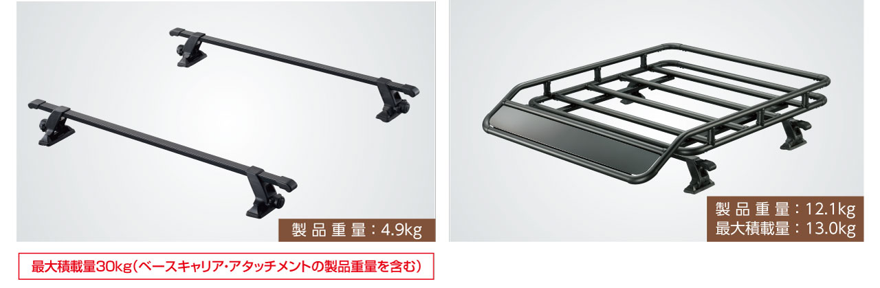 ベースキャリア、カーゴラックアタッチメント